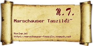 Marschauser Tasziló névjegykártya